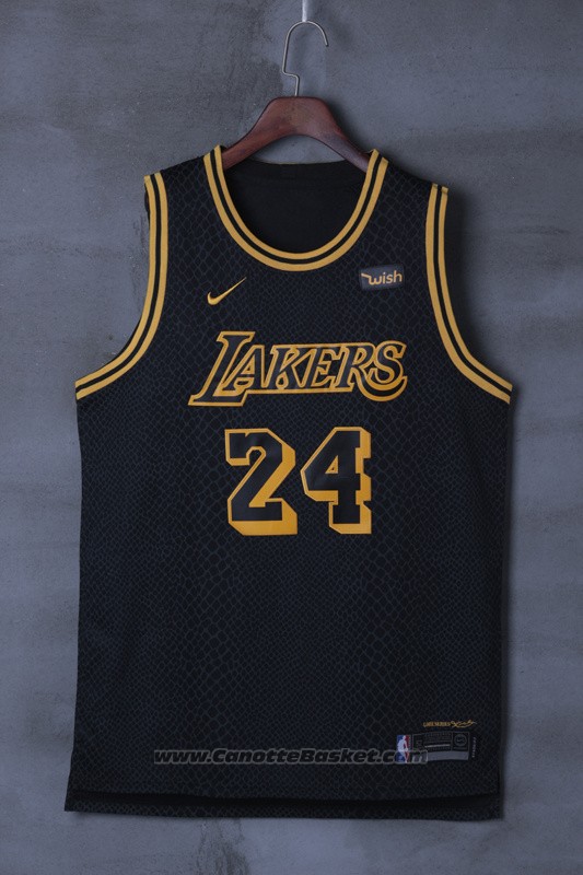 Maglia Los Angeles Lakers Kobe Bryant #24 Citta 2017-18 Nero